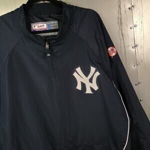 New York Yankees Majestic MLB Baseball Cool Base Windbreaker Jacket XXL Vintage